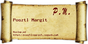 Posztl Margit névjegykártya